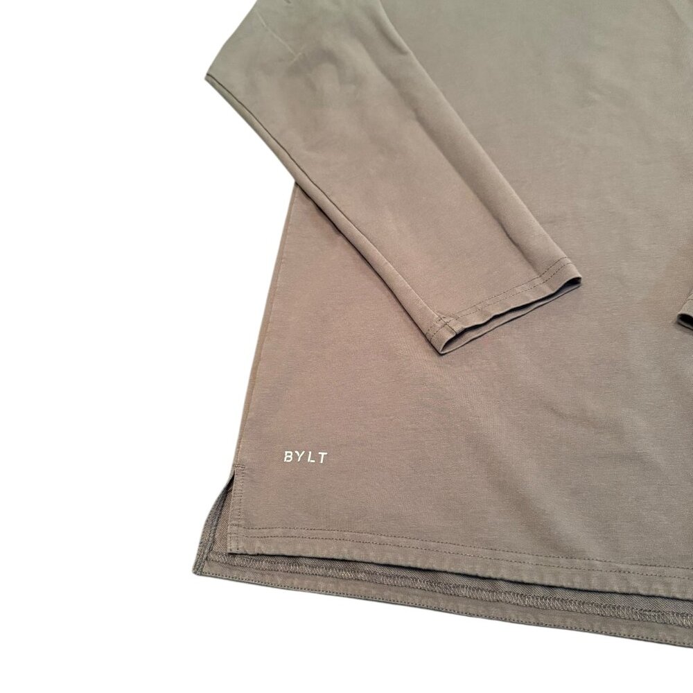 Bylt Basics Men's Large Gray Basic Crew Split Hem… - image 2